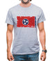 Tennessee Grunge Style Flag Mens T-Shirt