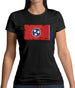 Tennessee Grunge Style Flag Womens T-Shirt