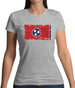 Tennessee Grunge Style Flag Womens T-Shirt