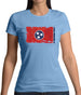 Tennessee Grunge Style Flag Womens T-Shirt