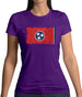 Tennessee Grunge Style Flag Womens T-Shirt