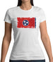 Tennessee Grunge Style Flag Womens T-Shirt