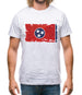 Tennessee Grunge Style Flag Mens T-Shirt