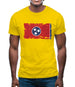 Tennessee Grunge Style Flag Mens T-Shirt