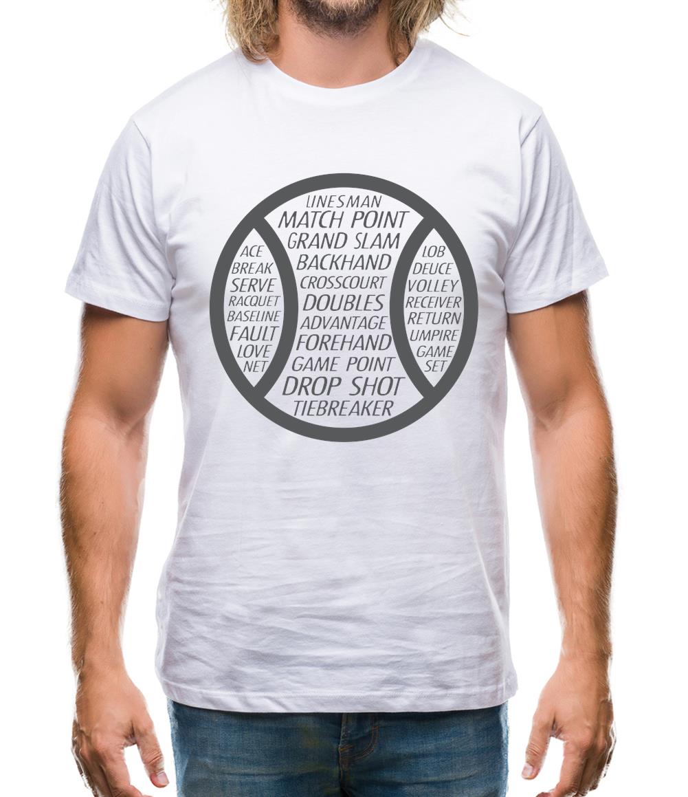 Tennis Word Ball Mens T-Shirt