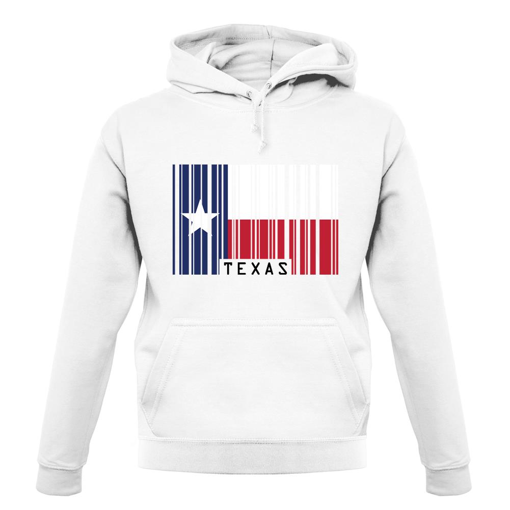 Texas Barcode Style Flag unisex hoodie