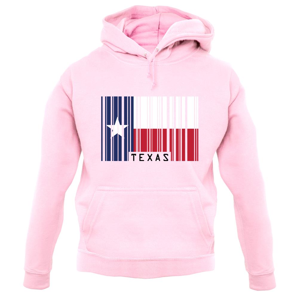 Texas Barcode Style Flag unisex hoodie