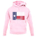 Texas Barcode Style Flag unisex hoodie