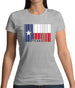 Texas Barcode Style Flag Womens T-Shirt