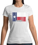 Texas Barcode Style Flag Womens T-Shirt