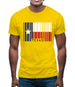 Texas Barcode Style Flag Mens T-Shirt