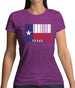 Texas Barcode Style Flag Womens T-Shirt