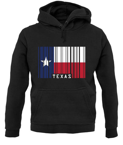Texas Barcode Style Flag unisex hoodie