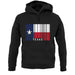 Texas Barcode Style Flag unisex hoodie