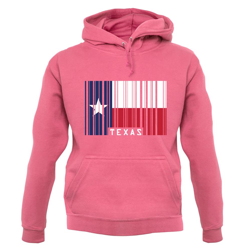Texas Barcode Style Flag unisex hoodie