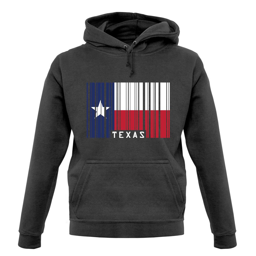 Texas Barcode Style Flag unisex hoodie