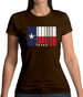 Texas Barcode Style Flag Womens T-Shirt