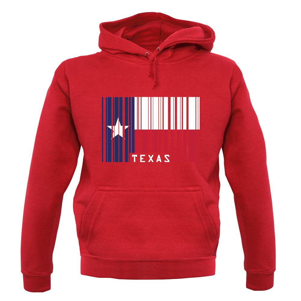 Texas Barcode Style Flag unisex hoodie
