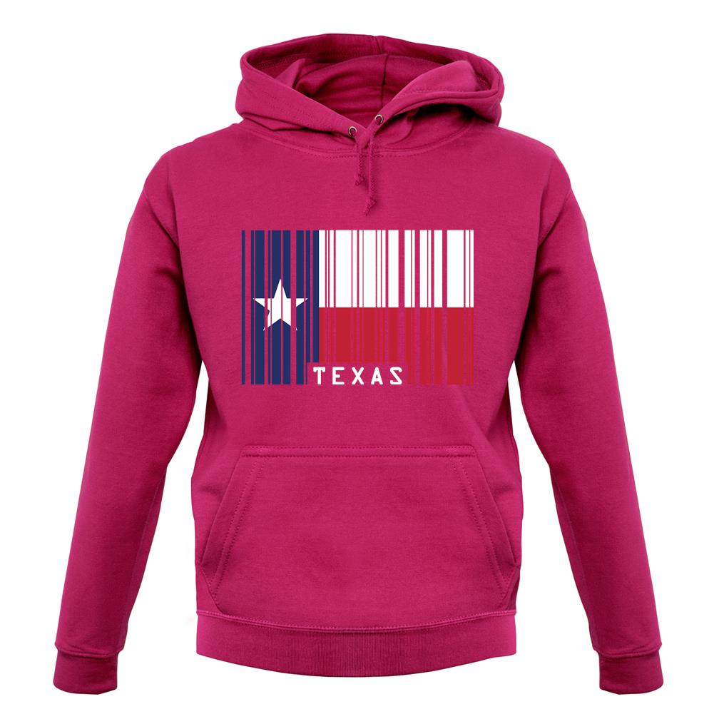 Texas Barcode Style Flag unisex hoodie