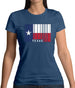 Texas Barcode Style Flag Womens T-Shirt