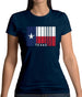 Texas Barcode Style Flag Womens T-Shirt