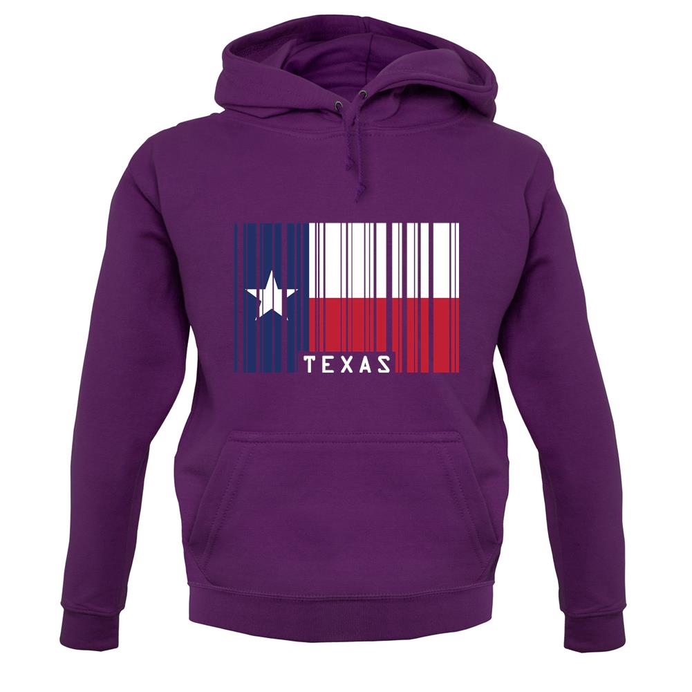 Texas Barcode Style Flag unisex hoodie