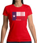 Texas Barcode Style Flag Womens T-Shirt