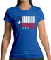 Texas Barcode Style Flag Womens T-Shirt