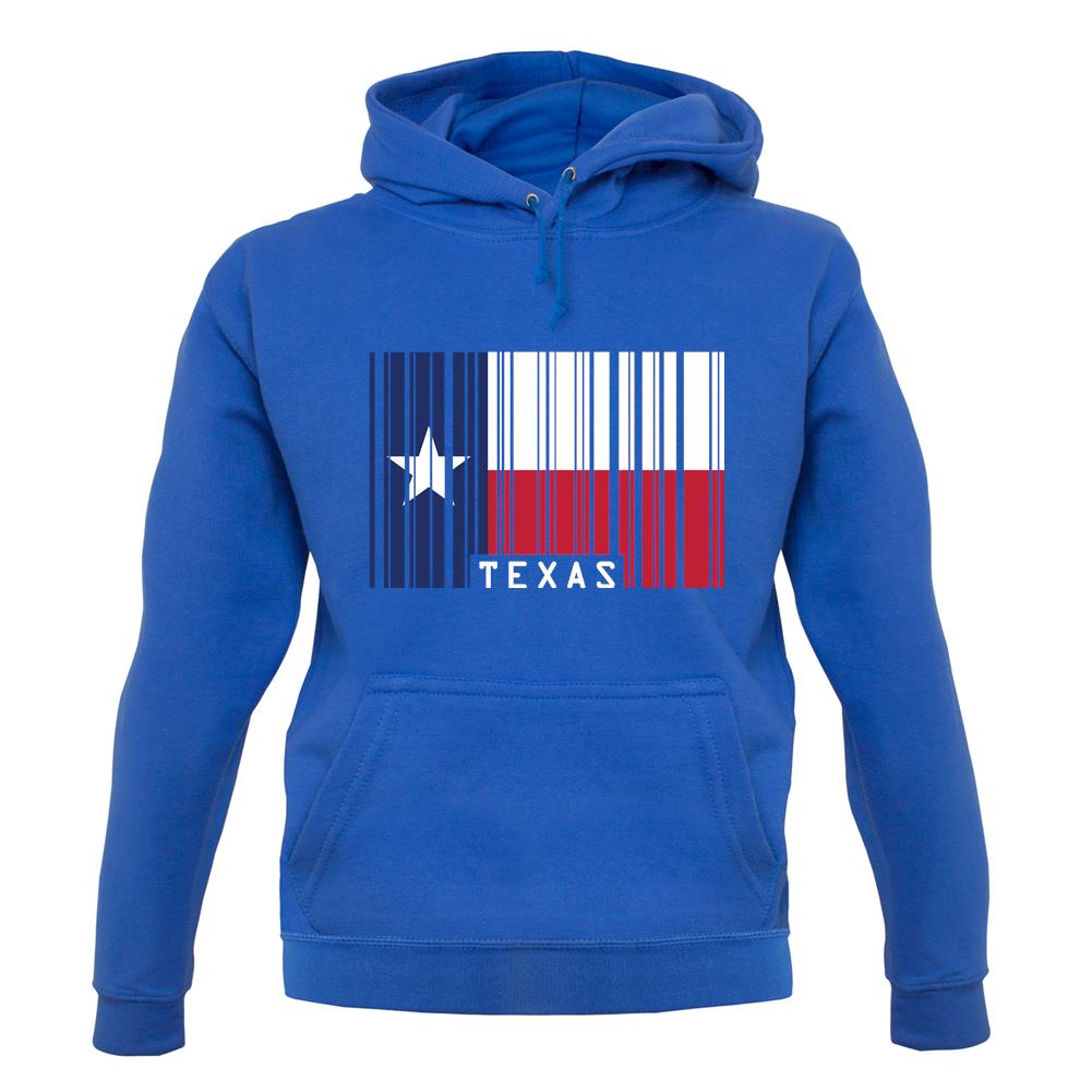 Texas Barcode Style Flag unisex hoodie