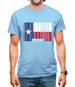 Texas Barcode Style Flag Mens T-Shirt