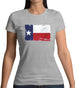 Texas Grunge Style Flag Womens T-Shirt