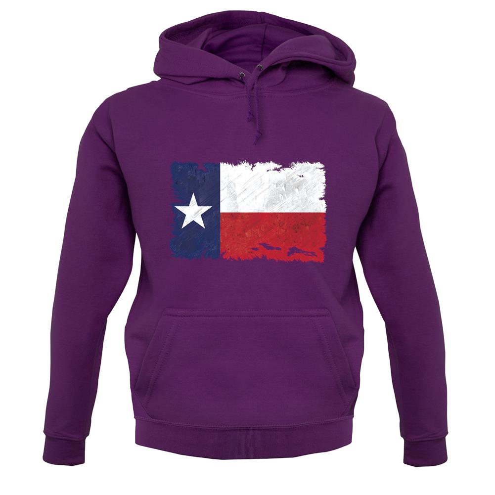 Texas Grunge Style Flag unisex hoodie