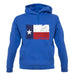 Texas Grunge Style Flag unisex hoodie