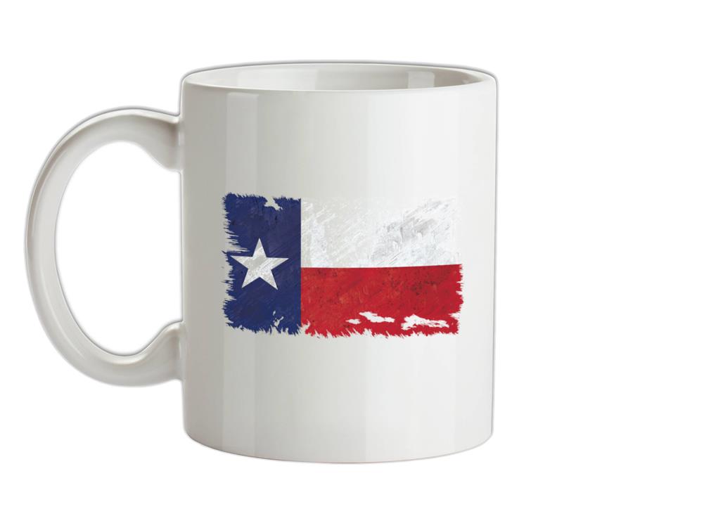 Texas Grunge Style Flag Ceramic Mug