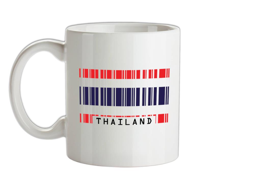 Thailand Barcode Style Flag Ceramic Mug