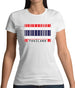 Thailand Barcode Style Flag Womens T-Shirt