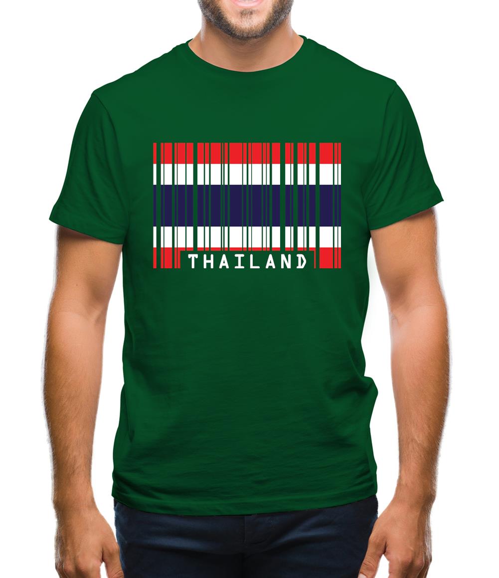 Thailand Barcode Style Flag Mens T-Shirt