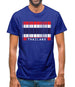 Thailand Barcode Style Flag Mens T-Shirt