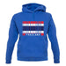Thailand Barcode Style Flag unisex hoodie