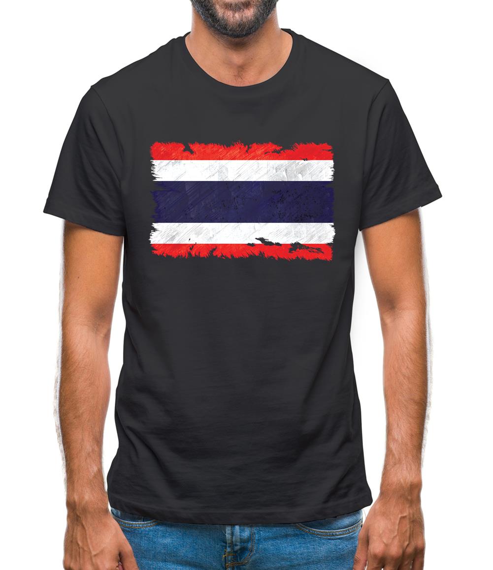Thailand Grunge Style Flag Mens T-Shirt