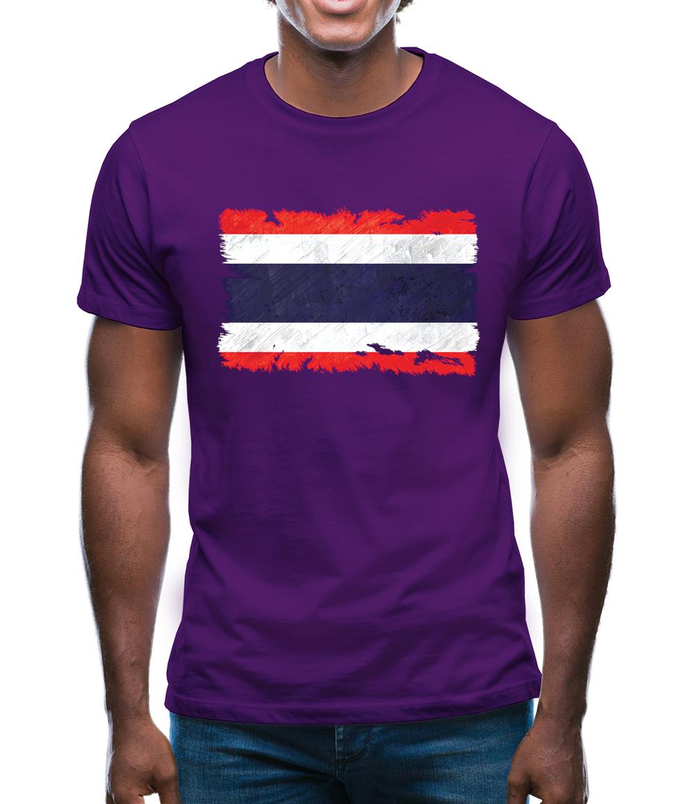 Thailand Grunge Style Flag Mens T-Shirt