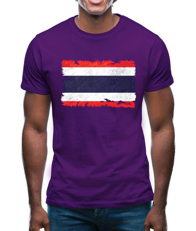 Thailand Grunge Style Flag Mens T-Shirt