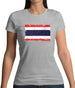 Thailand Grunge Style Flag Womens T-Shirt