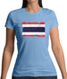 Thailand Grunge Style Flag Womens T-Shirt