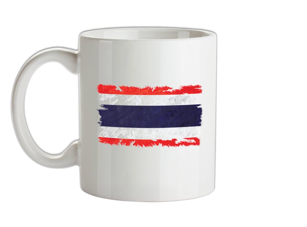 Thailand Grunge Style Flag Ceramic Mug