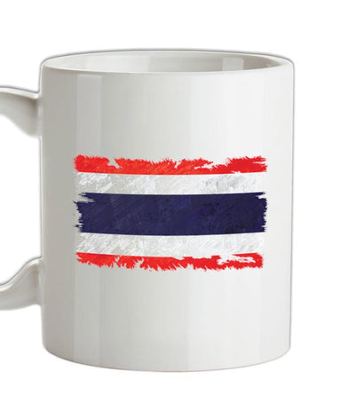 Thailand Grunge Style Flag Ceramic Mug