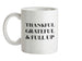 Thankful, Grateful & Full Up Ceramic Mug