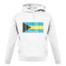 The Bahamas Barcode Style Flag unisex hoodie