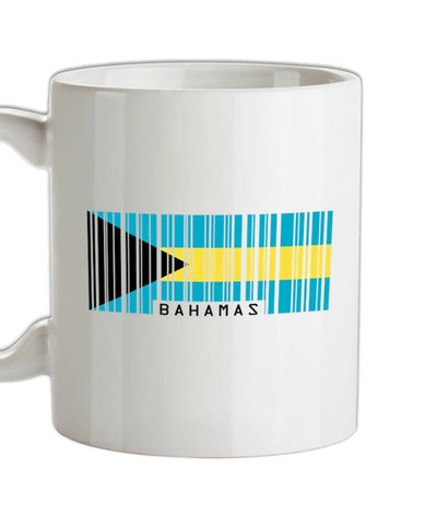 The Bahamas Barcode Style Flag Ceramic Mug