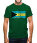 The Bahamas Barcode Style Flag Mens T-Shirt